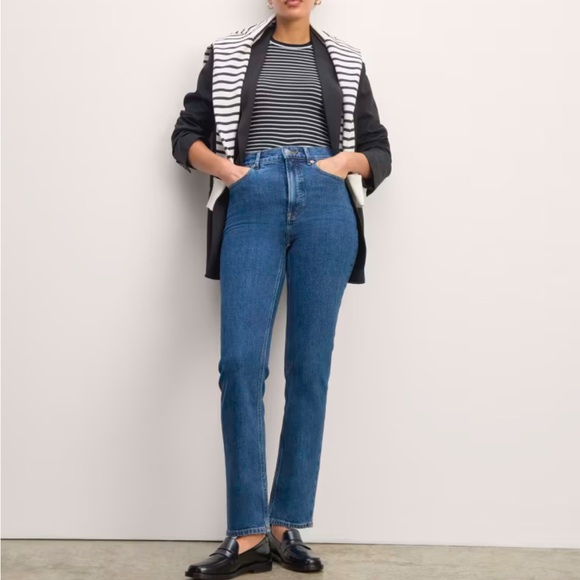 NWT Everlane Way-High Slim Jeans (Deep Rinse) - Picture 1 of 4